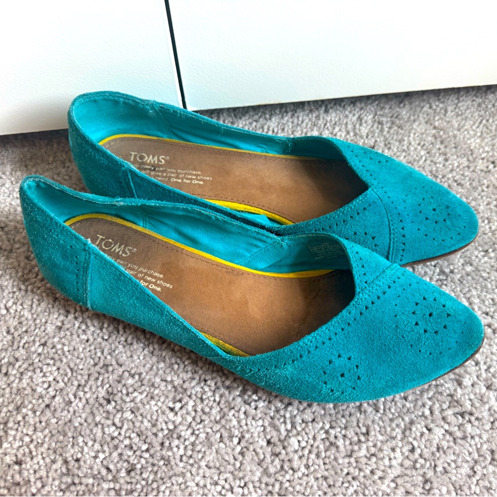 Toms turquoise Ballet flats